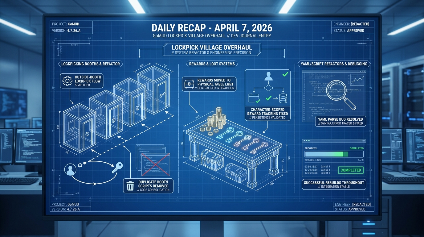 Lockpick Village Rebuilt: Precision Reward Logic and Script Refactor